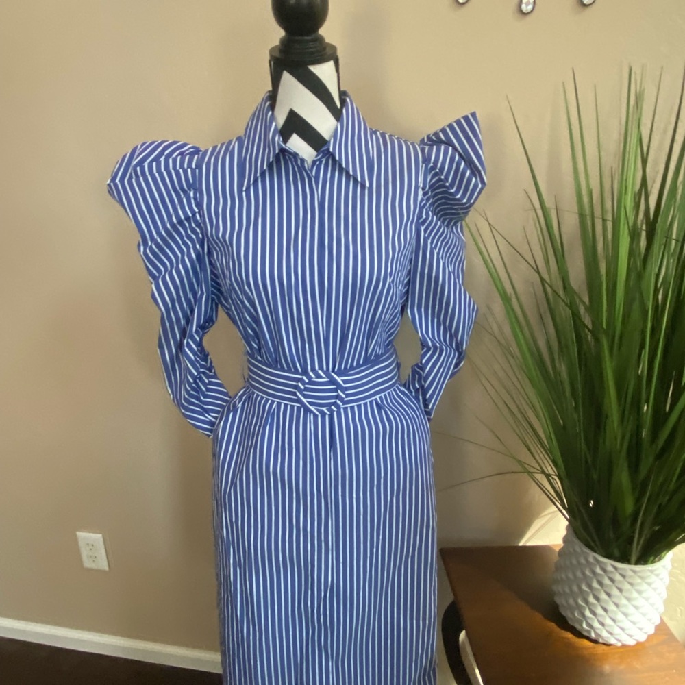 Blue Striped Dress